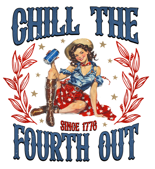 Chill The 4th Out Pin Up sublimation or screenprint- design only