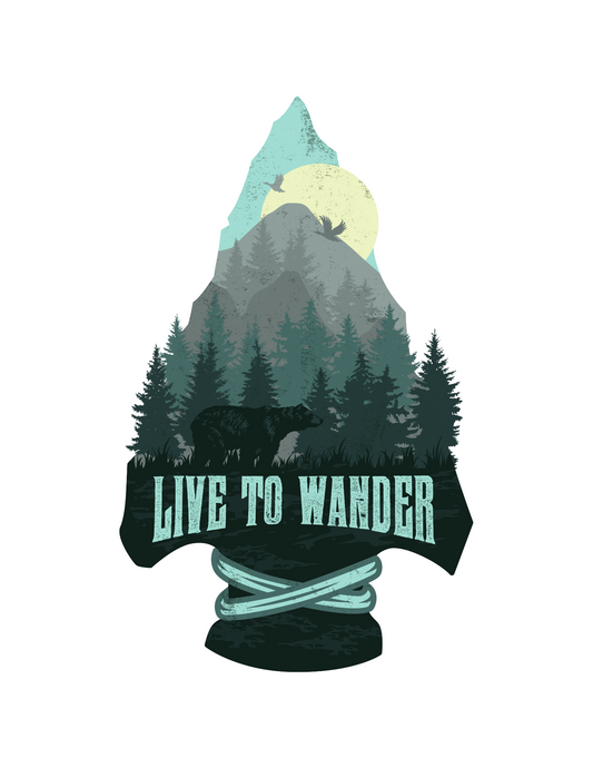 Live to wander DESIGN ONLY- Sublimation or Screenprint