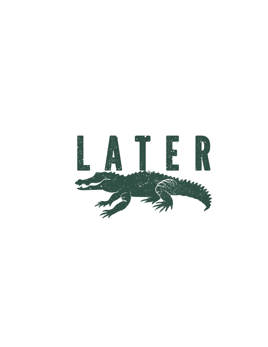 Later gator DESIGN ONLY- sublimation or screenprint