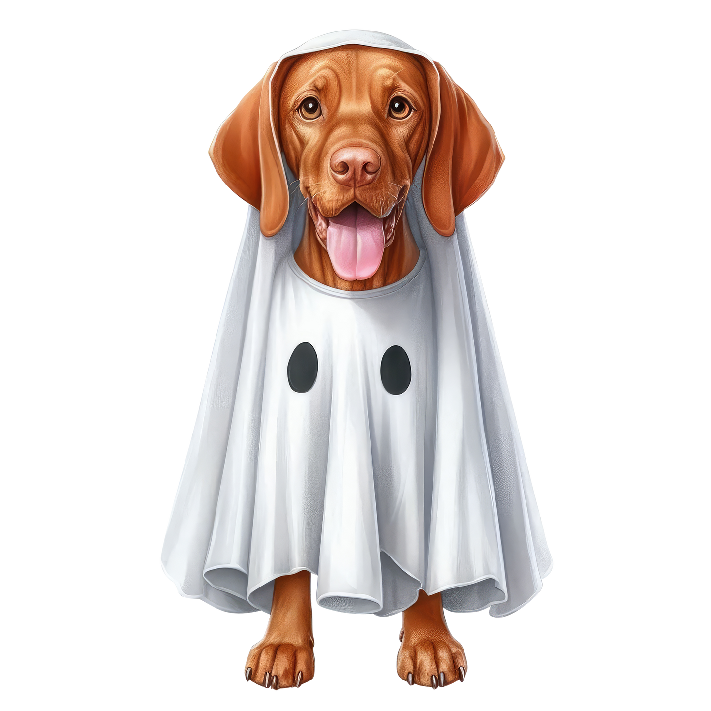 Halloween ghost dog SAND TEE SIZE SMALL