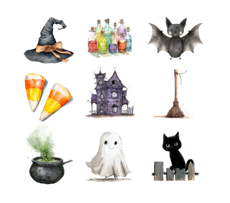 Halloween collage DESIGN ONLY SUBLIMATION OR SCREENPRINT