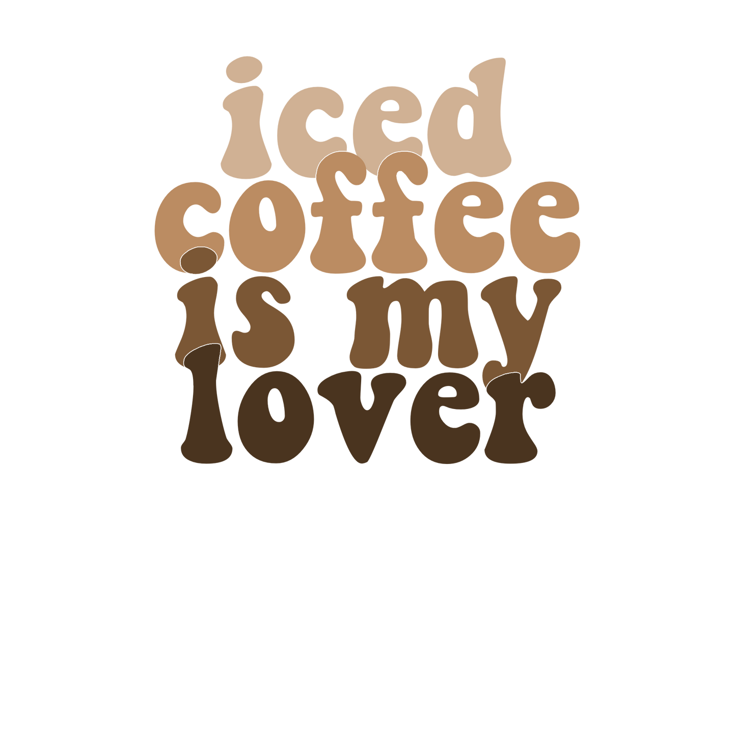 Iced Coffee sublimation and screenprint- design only