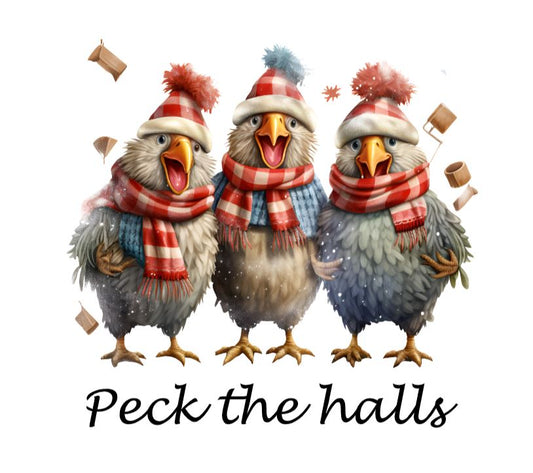 Peck the halls DESIGN ONLY- SUBLIMATION OR SCREENPRINT