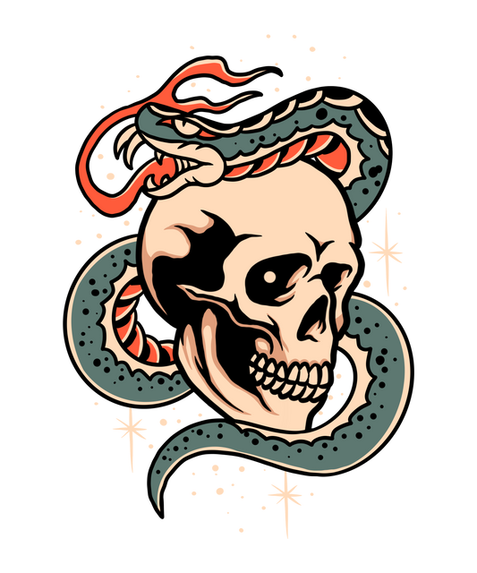 Skull/snake -DESIGN ONLY SUBLIMATION OR SCREENPRINT