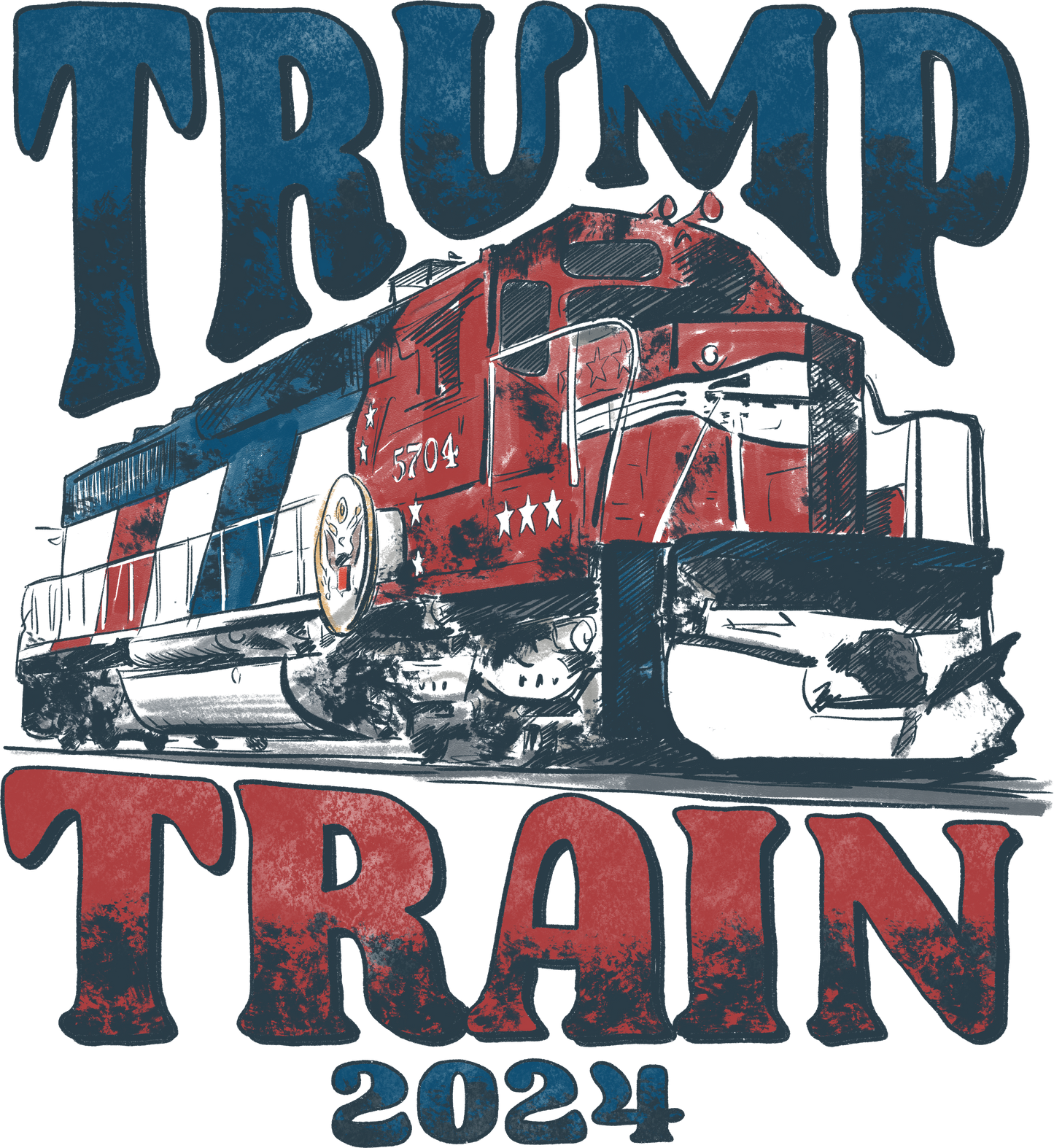 Trump train sublimation or screenprint- design only